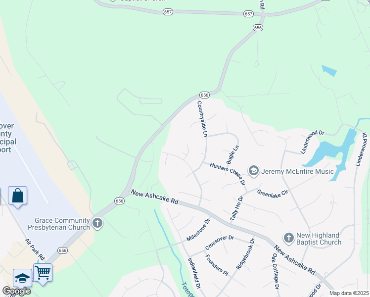 map of restaurants, bars, coffee shops, grocery stores, and more near 11129 Fox Hound Court in Mechanicsville