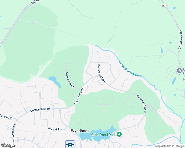 map of restaurants, bars, coffee shops, grocery stores, and more near 6312 Manor Park Way in Glen Allen