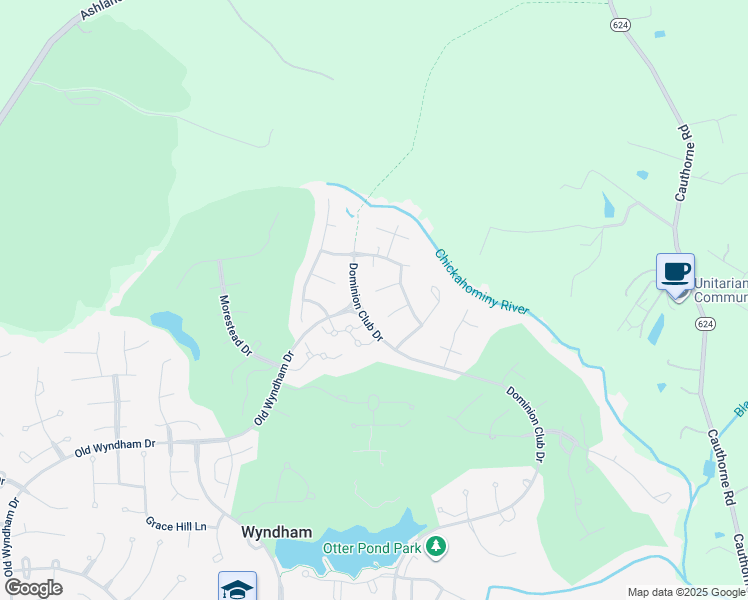 map of restaurants, bars, coffee shops, grocery stores, and more near 6205 Winsted Court in Glen Allen