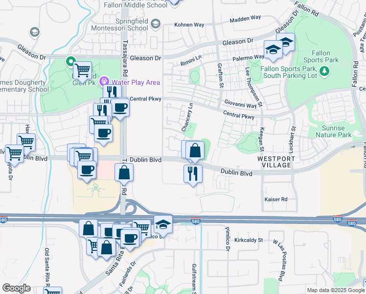 map of restaurants, bars, coffee shops, grocery stores, and more near 4192 Clarinbridge Circle in Dublin
