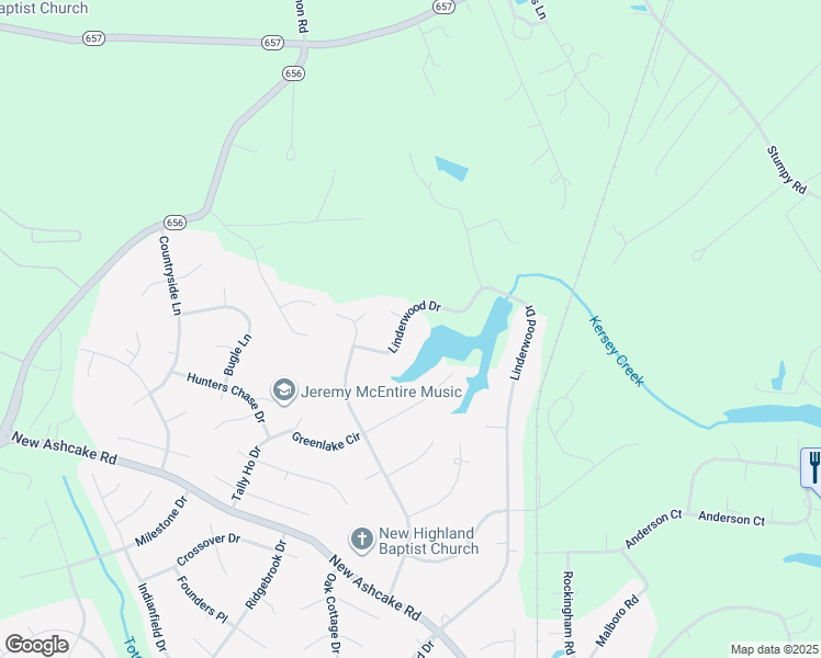 map of restaurants, bars, coffee shops, grocery stores, and more near 11239 Linderwood Drive in Mechanicsville