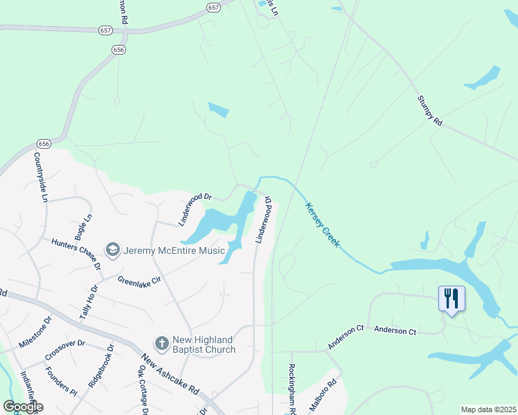 map of restaurants, bars, coffee shops, grocery stores, and more near 11137 Linderwood Drive in Mechanicsville