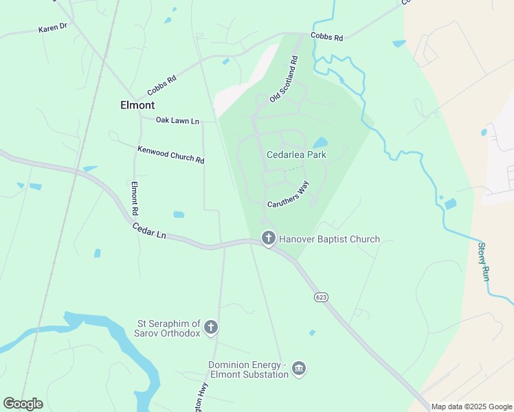 map of restaurants, bars, coffee shops, grocery stores, and more near 11219 Cedarlea Parkway in Glen Allen