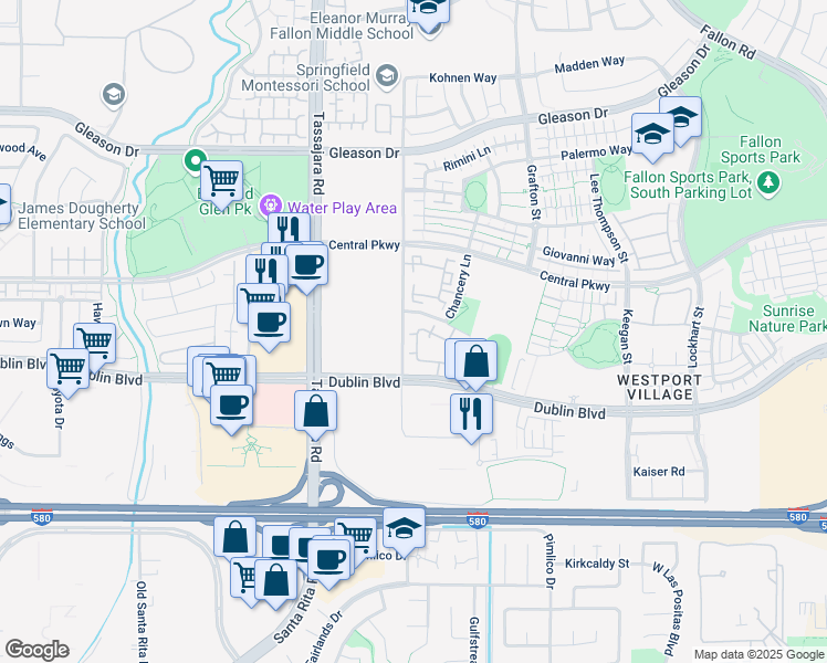 map of restaurants, bars, coffee shops, grocery stores, and more near 4171 Clarinbridge Circle in Dublin