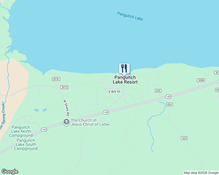 map of restaurants, bars, coffee shops, grocery stores, and more near 28-460 Lakeshore Lane in Panguitch