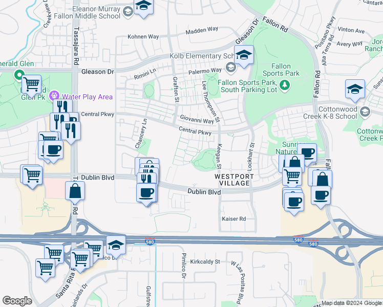 map of restaurants, bars, coffee shops, grocery stores, and more near 4299 Fitzwilliam Street in Dublin