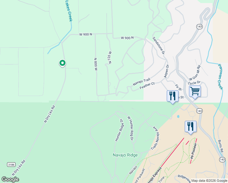 map of restaurants, bars, coffee shops, grocery stores, and more near 678 West Ski View Drive in Brian Head