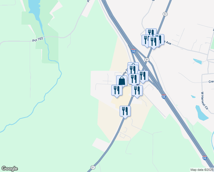 map of restaurants, bars, coffee shops, grocery stores, and more near 1614 Constitution Street in Perryville