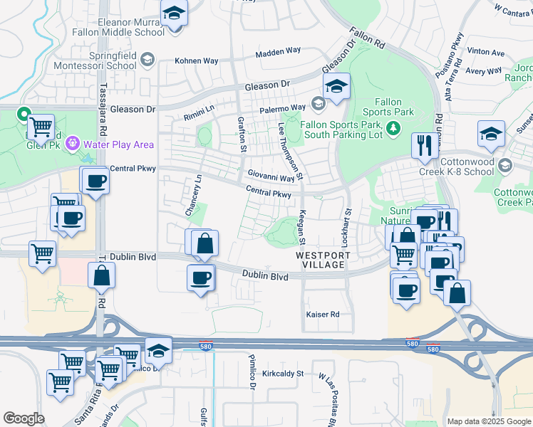 map of restaurants, bars, coffee shops, grocery stores, and more near 4363 Fitzwilliam Street in Dublin