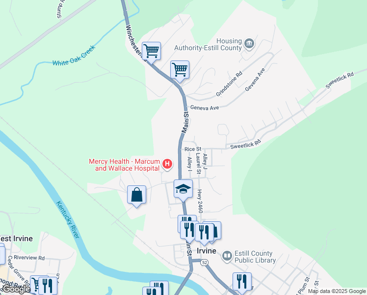 map of restaurants, bars, coffee shops, grocery stores, and more near 307 Main Street in Irvine
