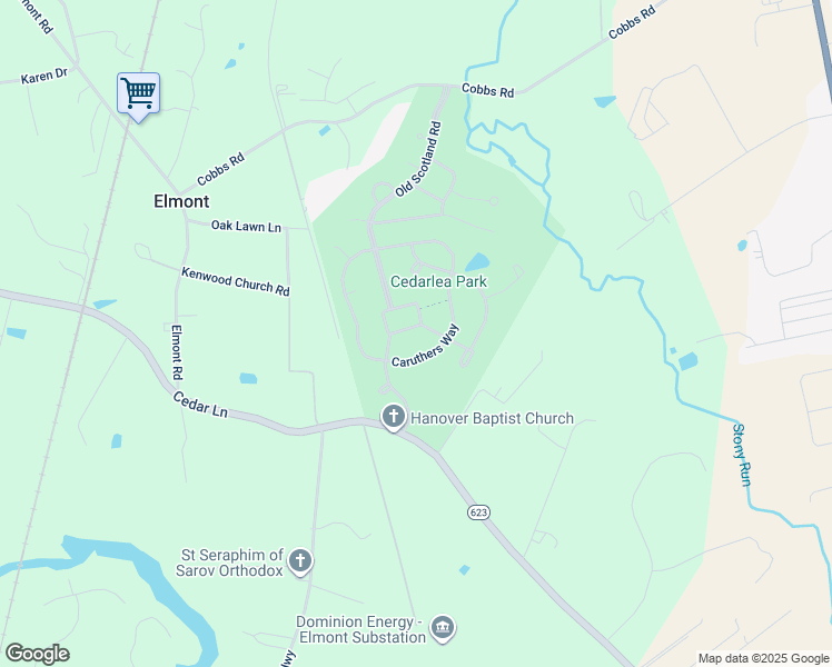map of restaurants, bars, coffee shops, grocery stores, and more near 11481 New Town Court in Glen Allen