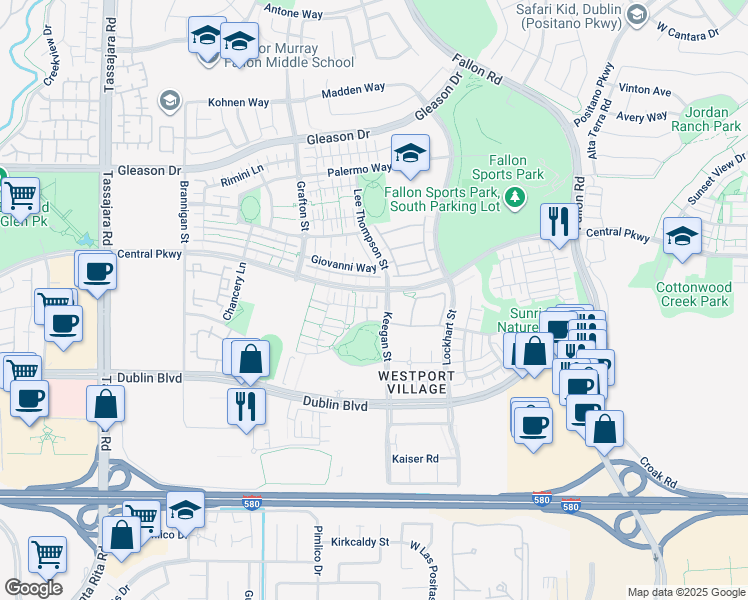 map of restaurants, bars, coffee shops, grocery stores, and more near 3265 Monaghan Street in Dublin