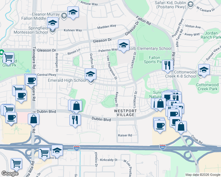 map of restaurants, bars, coffee shops, grocery stores, and more near 3291 Monaghan Street in Dublin