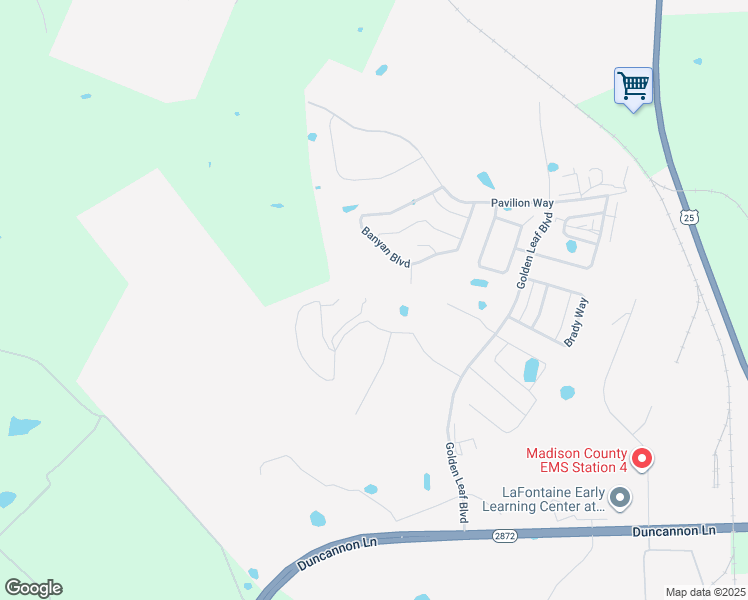 map of restaurants, bars, coffee shops, grocery stores, and more near 184 Banyan Boulevard in Richmond