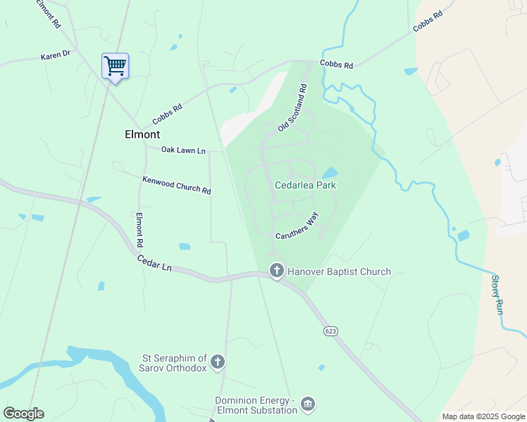 map of restaurants, bars, coffee shops, grocery stores, and more near 11498 New Town Court in Glen Allen