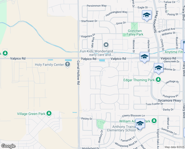 map of restaurants, bars, coffee shops, grocery stores, and more near 1881 Island Lane in Tracy