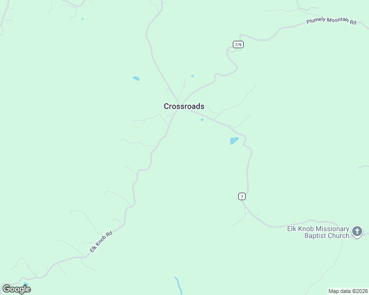 map of restaurants, bars, coffee shops, grocery stores, and more near 7336 Elk Knob Road in Hinton