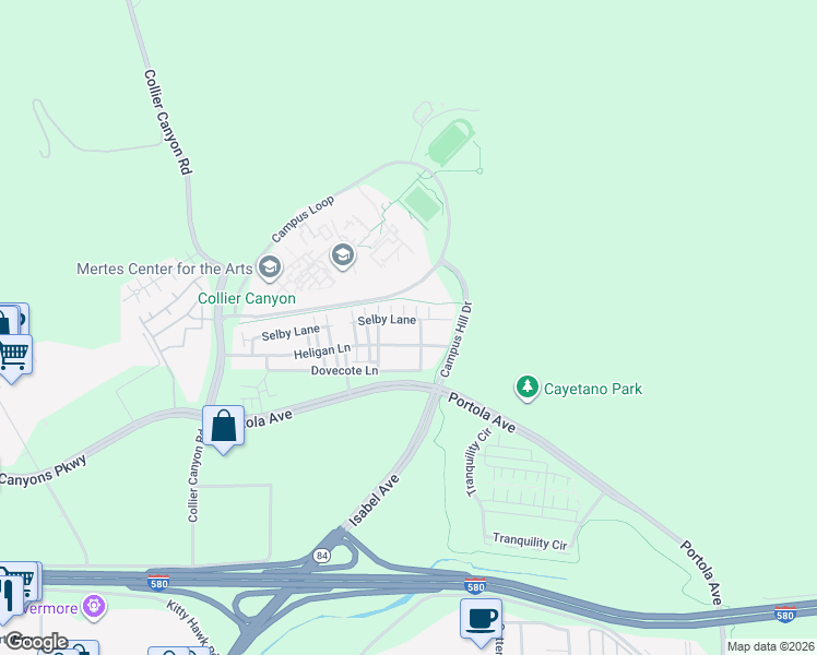 map of restaurants, bars, coffee shops, grocery stores, and more near 3 Quarryhill Avenue in Livermore