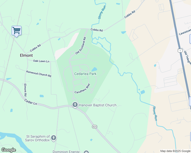map of restaurants, bars, coffee shops, grocery stores, and more near 11393 Parsons Chapel Road in Glen Allen