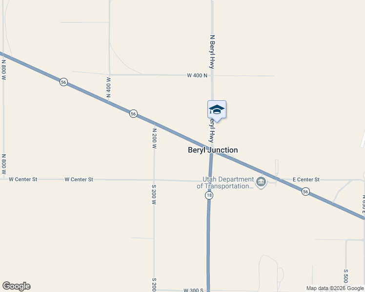 map of restaurants, bars, coffee shops, grocery stores, and more near 162 North 200 West in Beryl