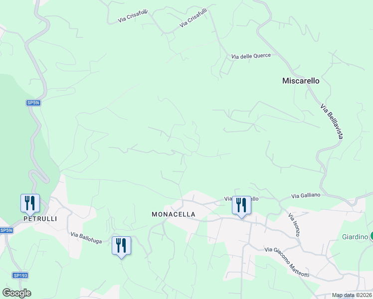 map of restaurants, bars, coffee shops, grocery stores, and more near 12 Strada 64 in Città metropolitana di Catania