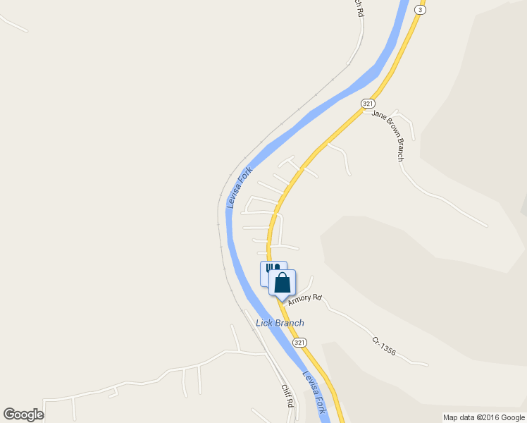 map of restaurants, bars, coffee shops, grocery stores, and more near Branham Village in Prestonsburg