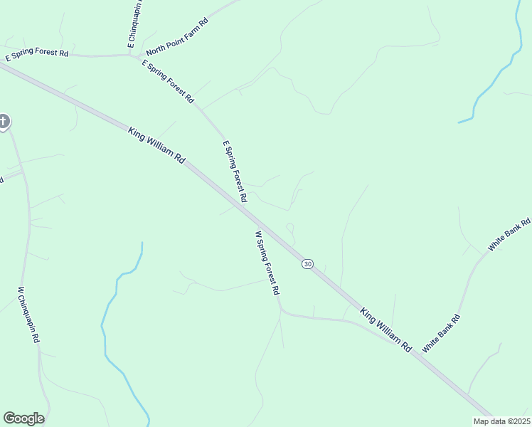 map of restaurants, bars, coffee shops, grocery stores, and more near 94 Lunchford Road in King William