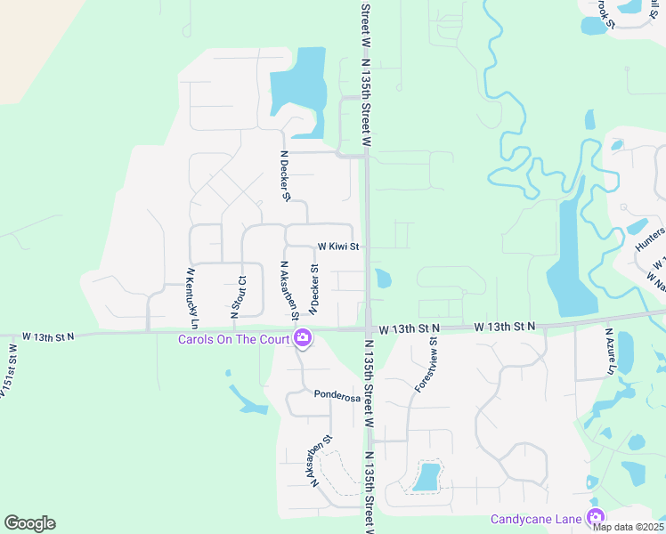 map of restaurants, bars, coffee shops, grocery stores, and more near 13622 Hunters View Street in Wichita