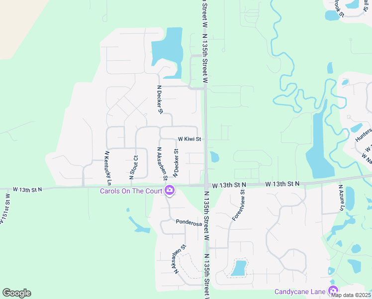 map of restaurants, bars, coffee shops, grocery stores, and more near 13622 Hunters View Street in Wichita