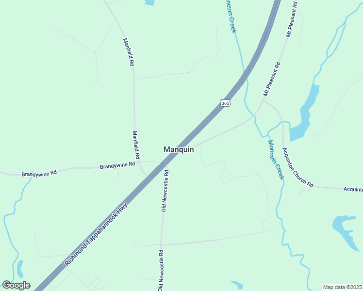 map of restaurants, bars, coffee shops, grocery stores, and more near in Manquin