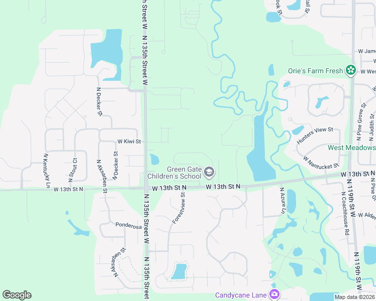 map of restaurants, bars, coffee shops, grocery stores, and more near 13117 Hunters View Street in Wichita
