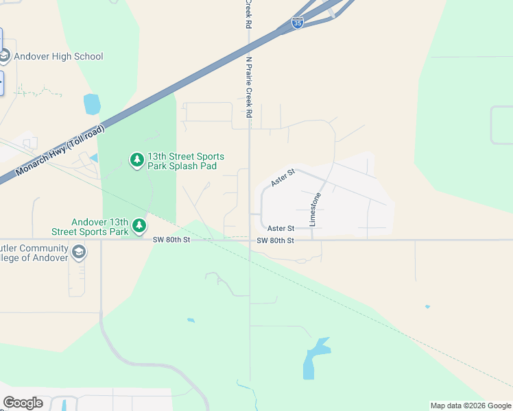 map of restaurants, bars, coffee shops, grocery stores, and more near 1340 Aster Street in Andover