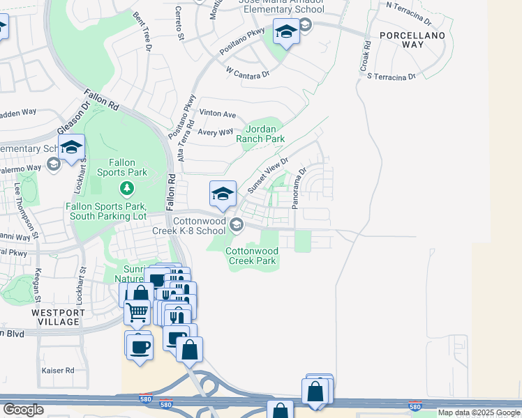 map of restaurants, bars, coffee shops, grocery stores, and more near 2378 Carbondale Way in Dublin