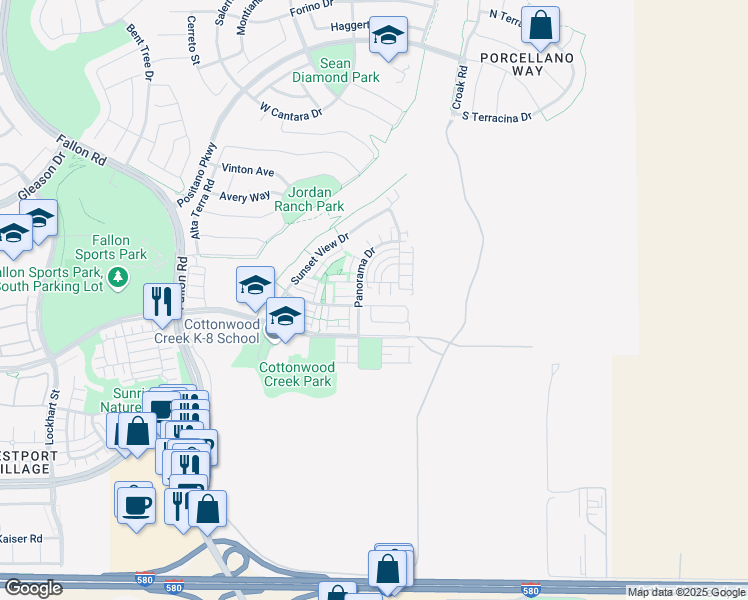 map of restaurants, bars, coffee shops, grocery stores, and more near 2187 Carbondale Circle in Dublin
