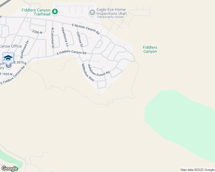 map of restaurants, bars, coffee shops, grocery stores, and more near 1866 North Matchstick Way in Cedar City