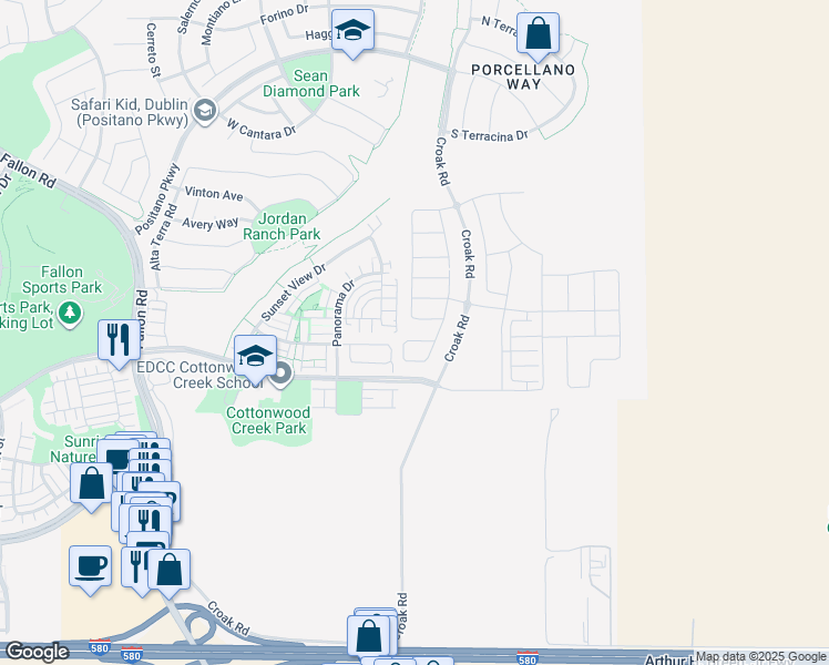 map of restaurants, bars, coffee shops, grocery stores, and more near 1983 Eleanor Loop in Dublin
