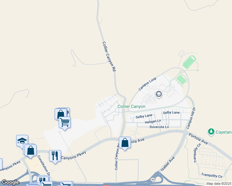 map of restaurants, bars, coffee shops, grocery stores, and more near 7 Meritage Common in Livermore