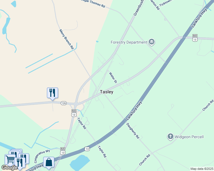 map of restaurants, bars, coffee shops, grocery stores, and more near in Tasley