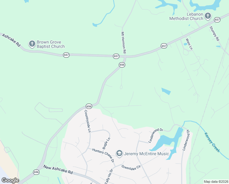 map of restaurants, bars, coffee shops, grocery stores, and more near 9207 Sliding Hill Road in Ashland