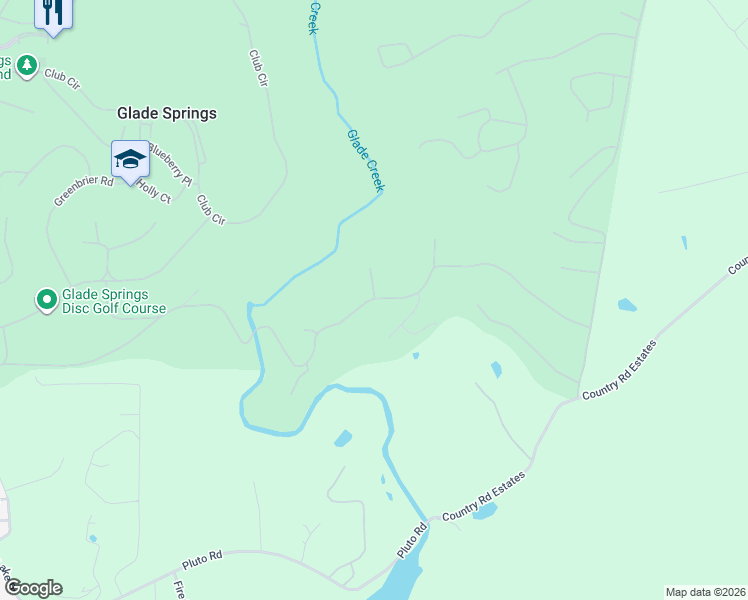 map of restaurants, bars, coffee shops, grocery stores, and more near Unnamed Road in Daniels