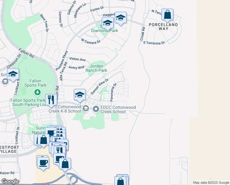 map of restaurants, bars, coffee shops, grocery stores, and more near 2196 Donnells Lane in Dublin