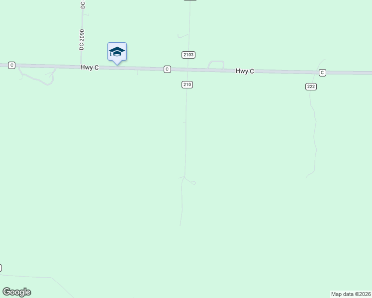 map of restaurants, bars, coffee shops, grocery stores, and more near County Road 210 in Dent County