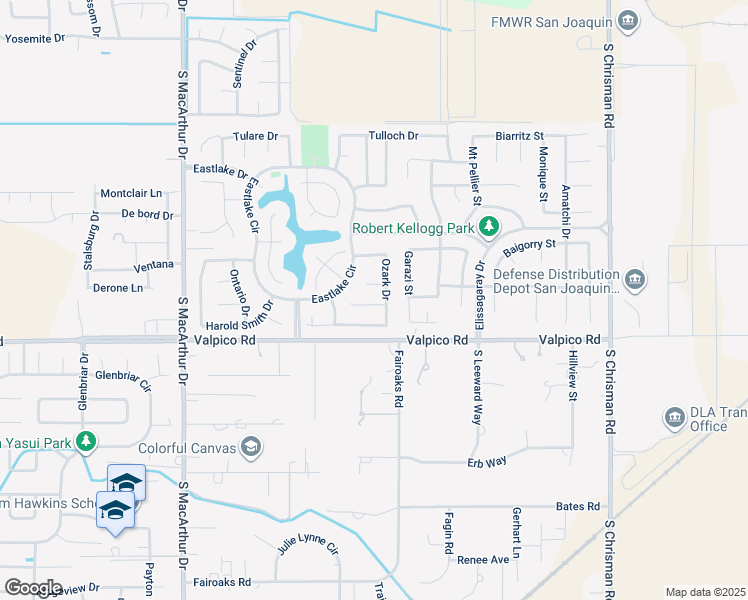 map of restaurants, bars, coffee shops, grocery stores, and more near 1135 Dahlia Court in Tracy