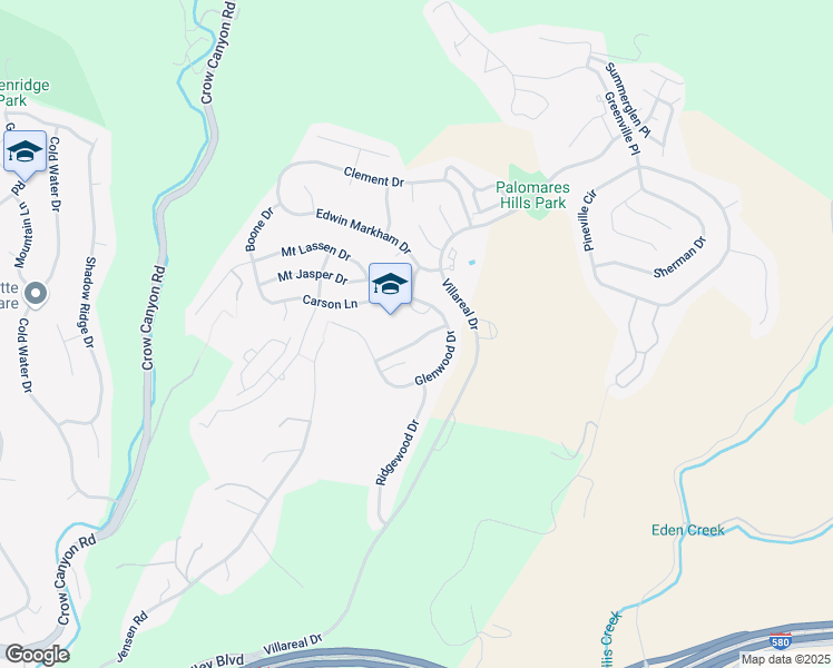 map of restaurants, bars, coffee shops, grocery stores, and more near 20439 Glenwood Drive in Castro Valley