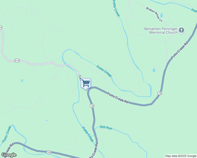 map of restaurants, bars, coffee shops, grocery stores, and more near 4122 Potts Creek Road in Covington
