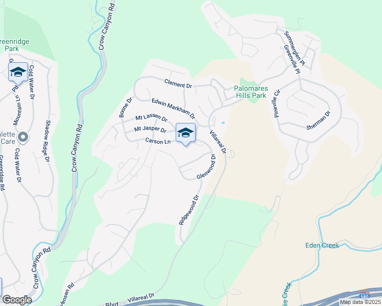 map of restaurants, bars, coffee shops, grocery stores, and more near 20001 Carson Lane in Castro Valley