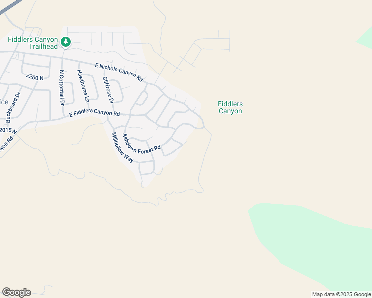 map of restaurants, bars, coffee shops, grocery stores, and more near 1960 North Mahogany Circle in Cedar City
