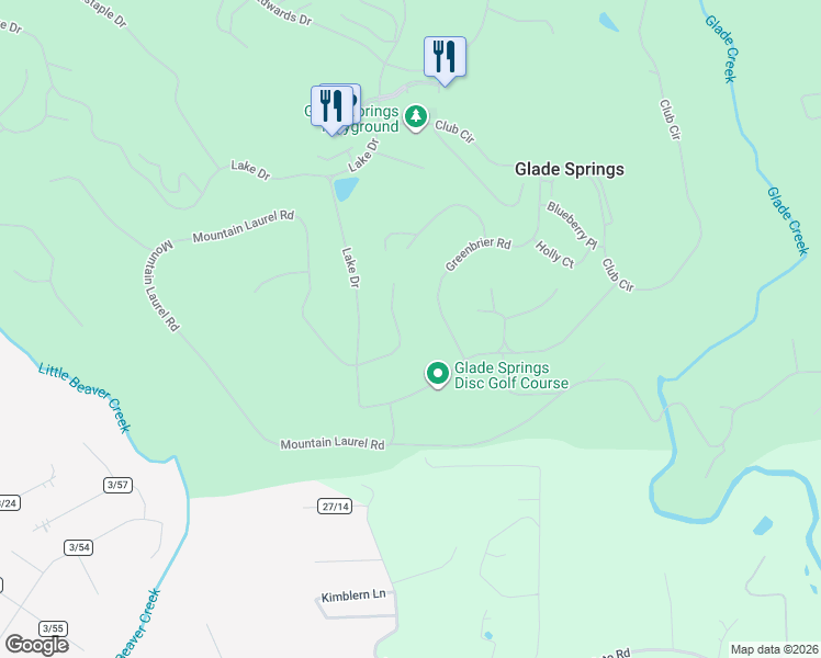 map of restaurants, bars, coffee shops, grocery stores, and more near 110 Hickory Court in Daniels