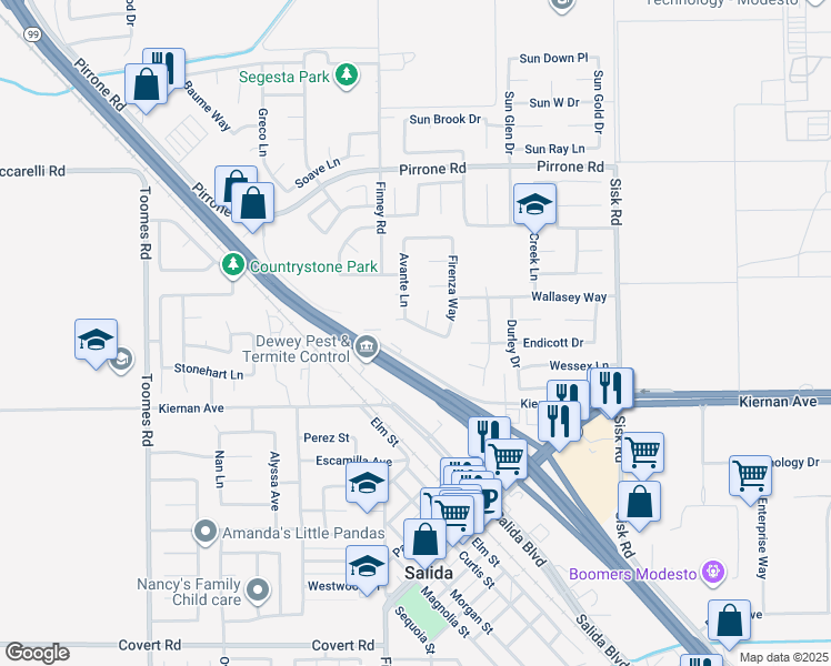 map of restaurants, bars, coffee shops, grocery stores, and more near 4828 Littleton Way in Salida