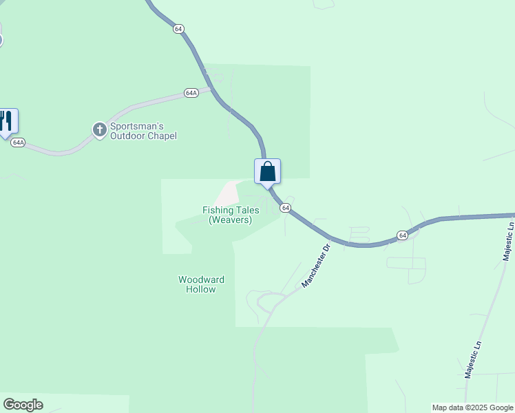 map of restaurants, bars, coffee shops, grocery stores, and more near 11388 Missouri 64 in Lebanon